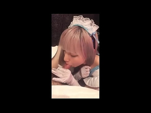 ❤️ 日本偶像[mayuka]，法国女仆装，第一部分，口交和用乳液打飞机 Anal video﹏﹏
